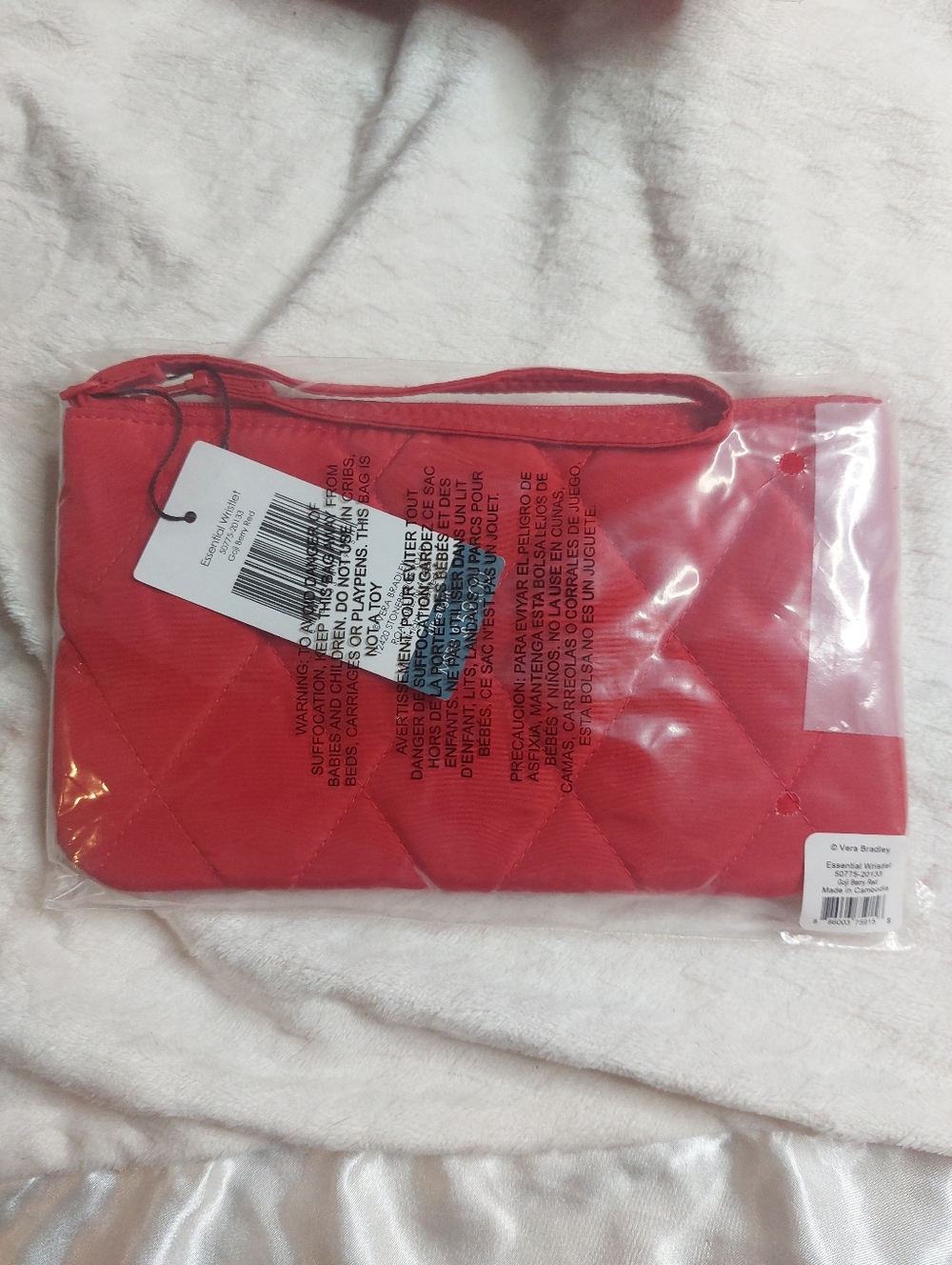 NWT Vera Bradley Essential Wristlet Lightweight Red